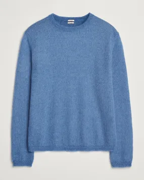 Baby Mohair Crew Neck Pullover Sky Blue