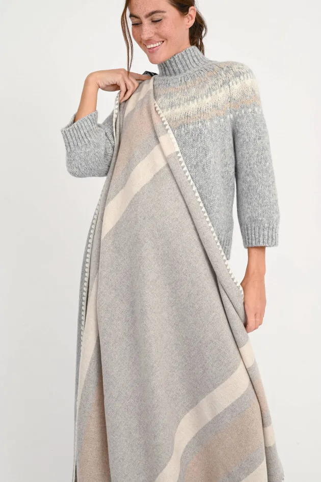 Cashmere-Schal in Grau