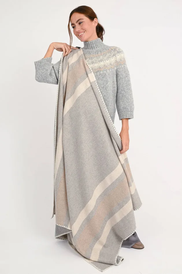 Cashmere-Schal in Grau